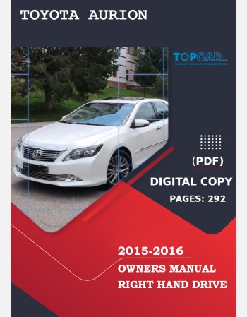toyota aurion 2015-2016 owners manual